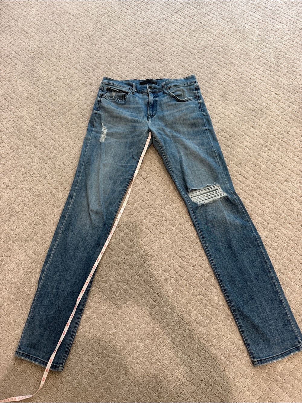 Men’s Joe’s Denim Distressed Blue Slim Fit Jeans - 32